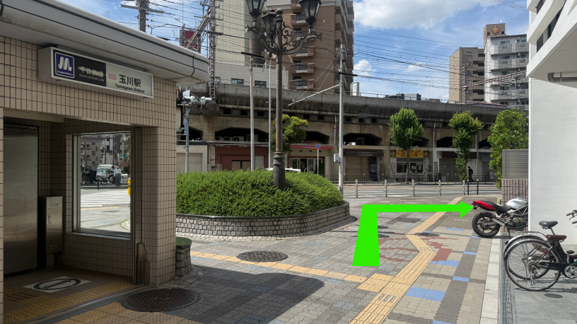玉川駅からの道順 写真2